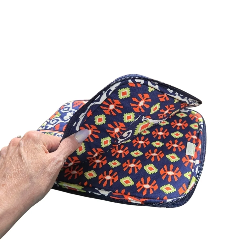 Vera Bradley Sun Valley Tablet Soft Sleeve Padded Carry Case Retired Orange Navy